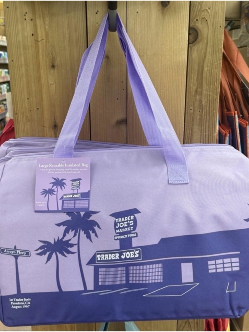 Trader Joe's Purple Reusable Tote Bag